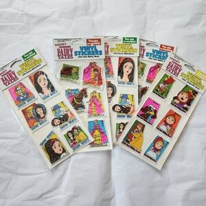 Vintage 90s New Saban's Grimm's Fairy Tales Stickers Snow White Cinderella 5 Pac